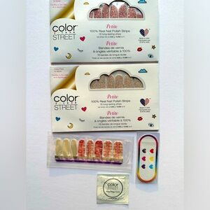Color Street Nail Polish Strips Petite Lot Of 3 New See Description Sparkly